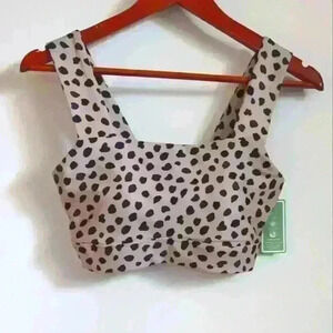 GILLY HICKS | Tan/Black  Leopard Soft Stretchy Thick Strap Sports Bra Si…